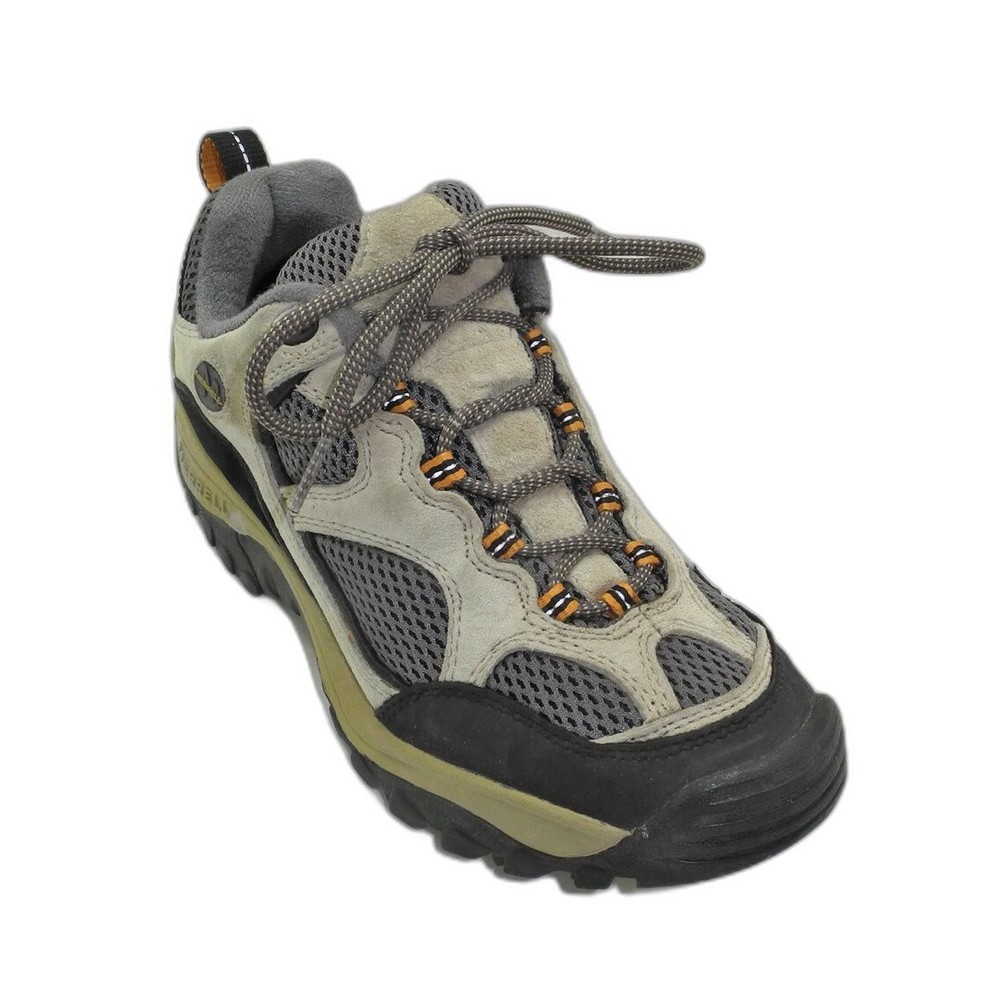 Merrell Baja Ventilator Ecru Suede Leather/Grey Mesh Hiking/Trail Shoes - 7.5